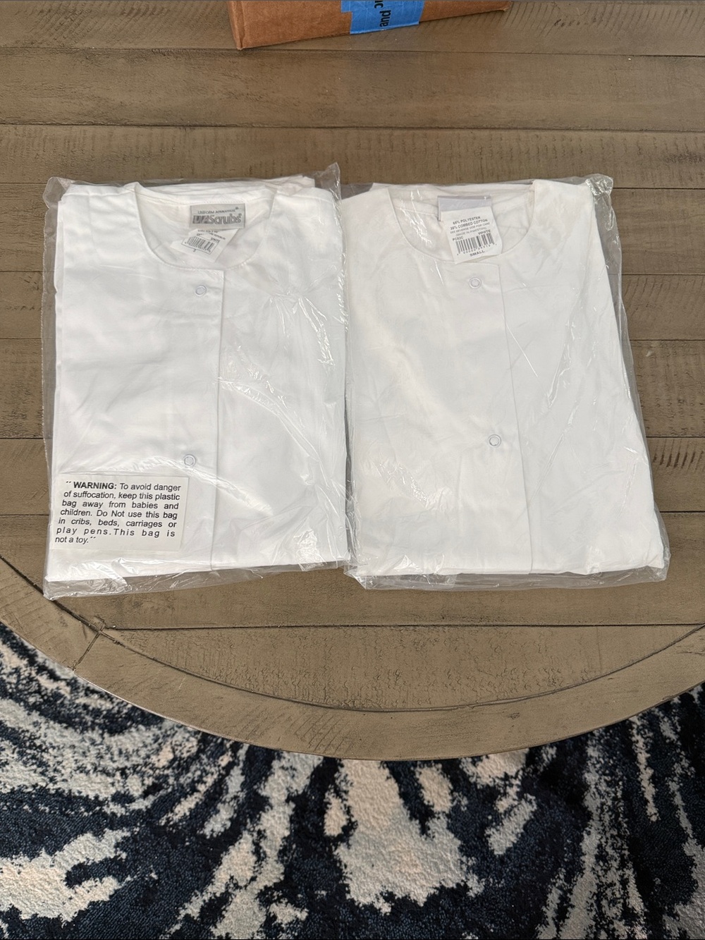 White long sleeve scrub jackets